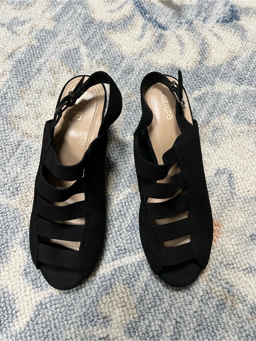 Nurture by Lamaze Black Strappy Slingback Sandals